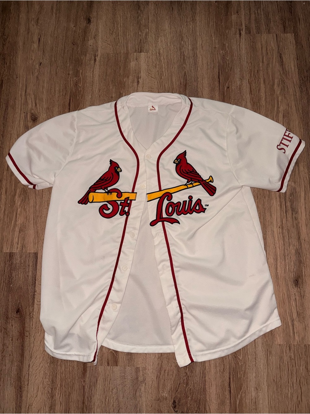 St. Louis Cardinals Men’s White Baseball Jersey with Red Trim